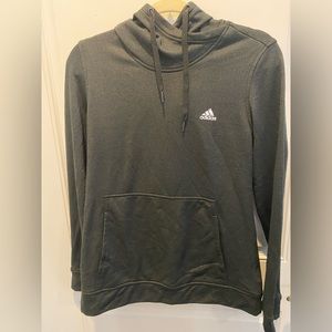 Adidas Women’s Dark Gray Funnel Neck Pullover Light Fleece Sweater szM Climawarm